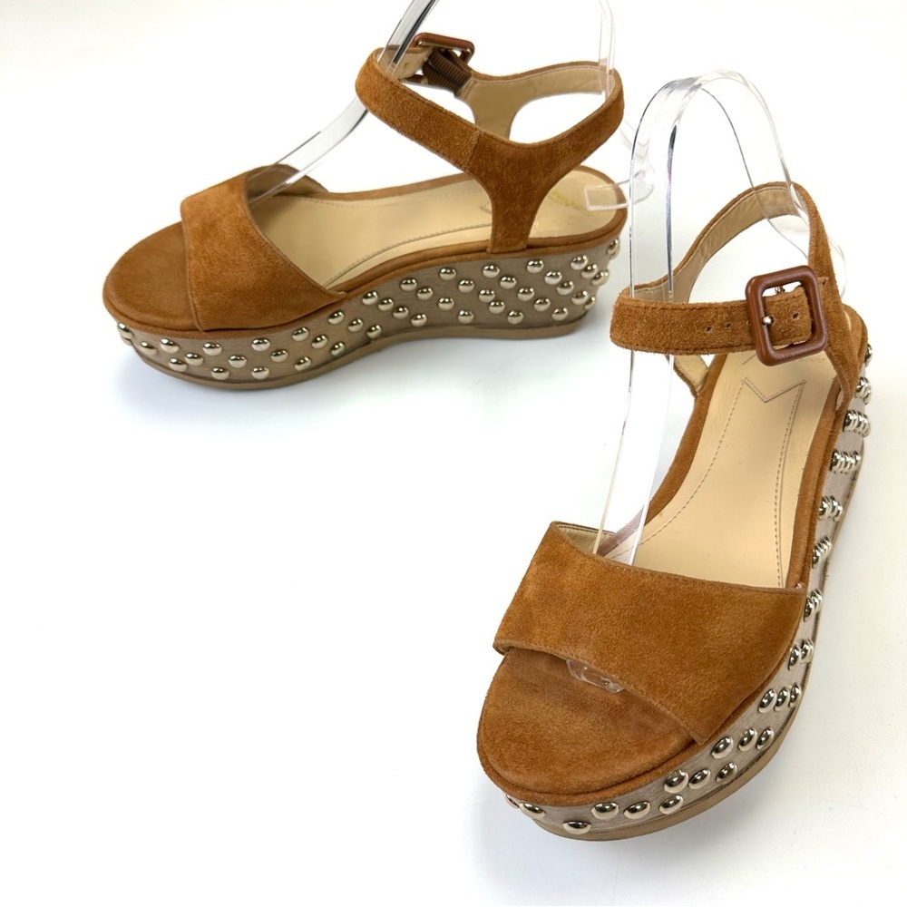 Brian Atwood Franki suede sandals studded platform sandals Size 6M Festival